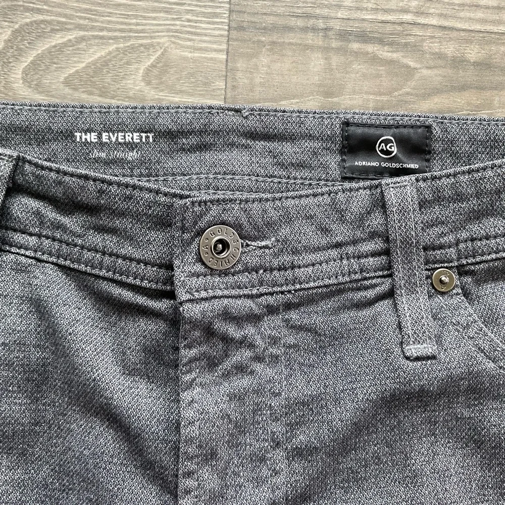 33x28 AG Adriano Goldschmied The Everett Slim Straight Pants Mens Charcoal Grey